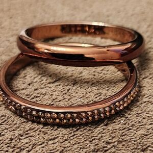 Fashion Bug Shimmering Copper Bracelet Duo